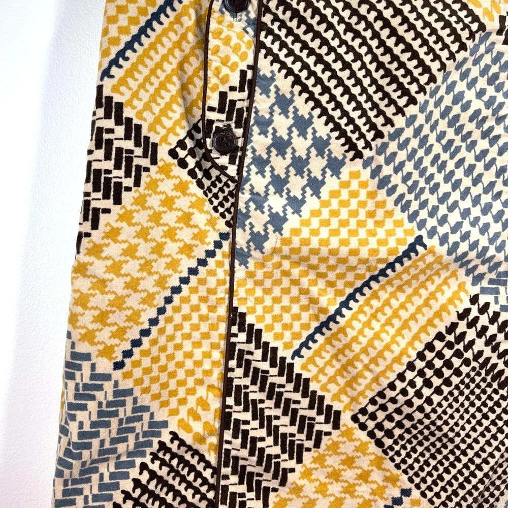 Maeve Skirt Women’s Size 4 Patchwork Houndstooth Velvet Mini‎ Skirt